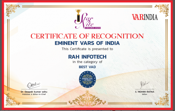 var-india-rah-infotech-best-vad-award